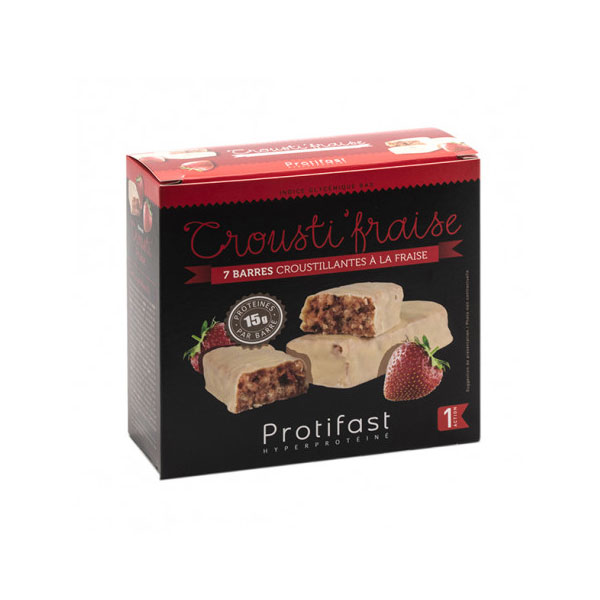 PROTIFAST Barre crousti fraise 7 units